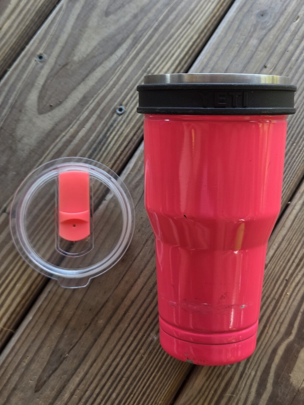 YETI holder and Rambler 30 oz Tumbler & MagSlider Lid – Tropical Pink